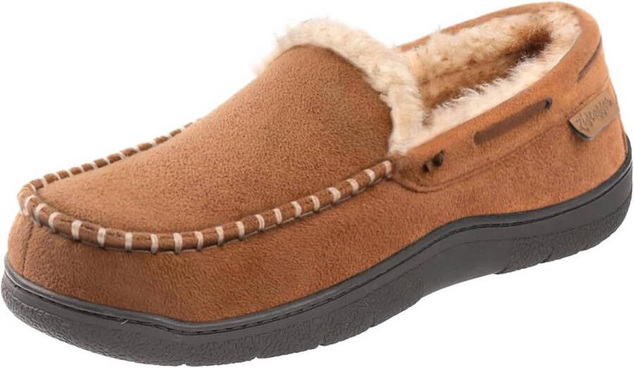 Comfortabele Traagschuim Mocassin Pantoffels voor Heren Huisschoenen in Microsuède