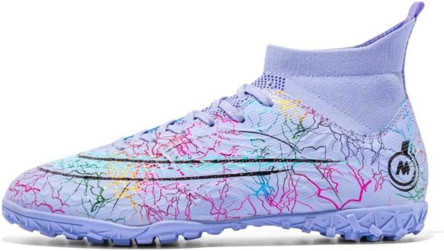 Comfortabele Trainingsvoetbalschoenen met Hoge Enkel Geschikt voor Binnen Buiten en Spelletjes