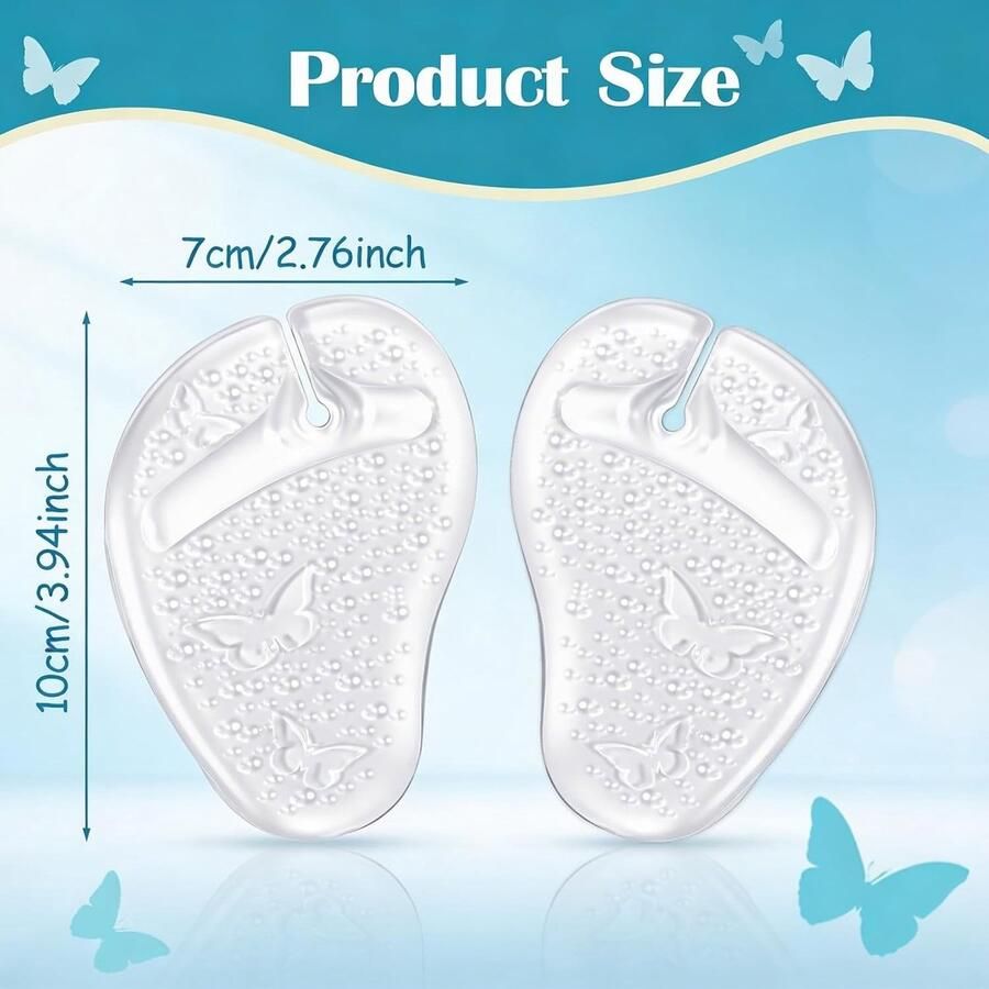 Comfortabele Transparante Niet-Slip Tussentoe Separatoren 3 Paar Zelfklevende Tussentoe Pads voor Flip Flops en Sandalen