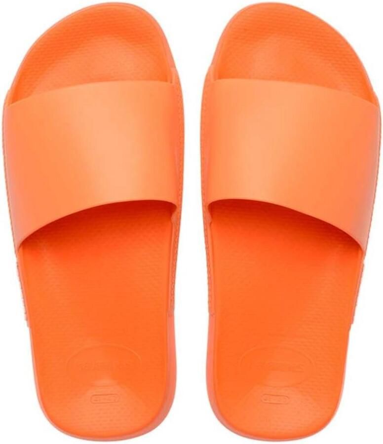 Comfortabele Uniseks Teenslippers Oranje Rubberen Zool voor Zomer en Strand