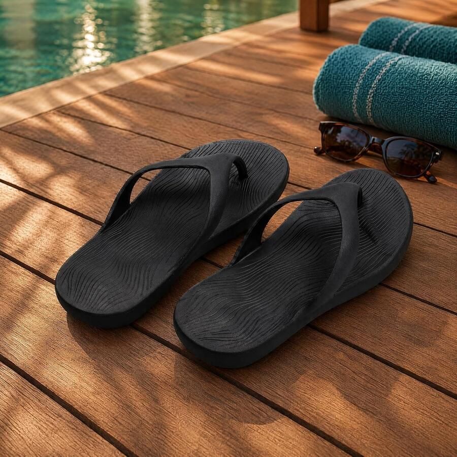 Comfortabele unisex flip flops voor strand en zwembad niet-slip open schoenen voor de zomer modieuze slippers