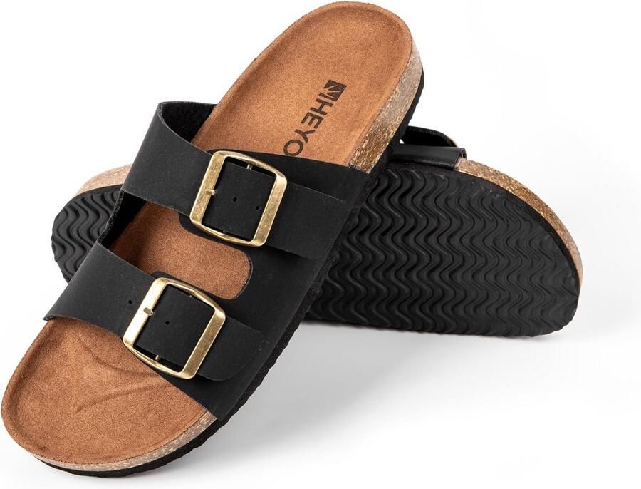 Comfortabele Unisex Kurken Sandalen met Verstelbare Bandjes voor en