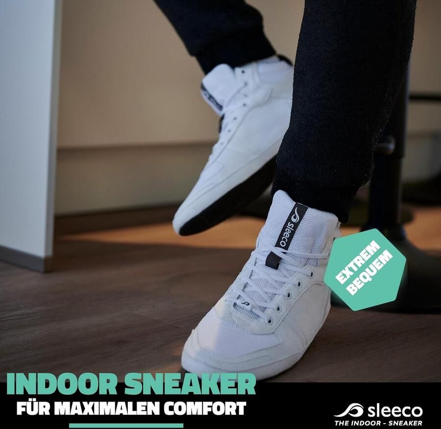 Comfortabele Unisex Pantoffels in Sneakerstijl voor en Wit