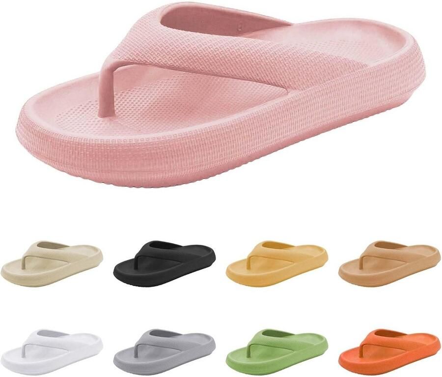 Comfortabele Unisex Slippers met Dikke Zachte Zool Antislip Teenslippers voor en