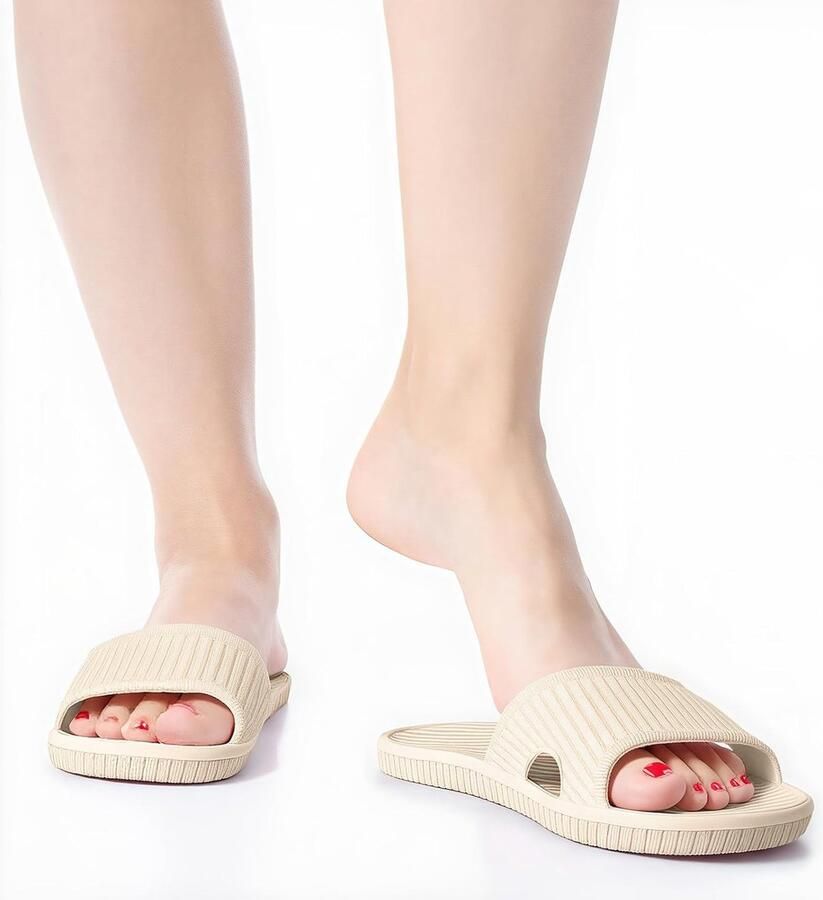 Comfortabele unisex slippers voor binnen en buiten open teen badslippers voor strand en tuin