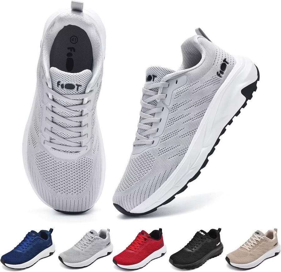 Comfortabele Unisex Sportschoenen met Brede Neus en Schokdempende Zool