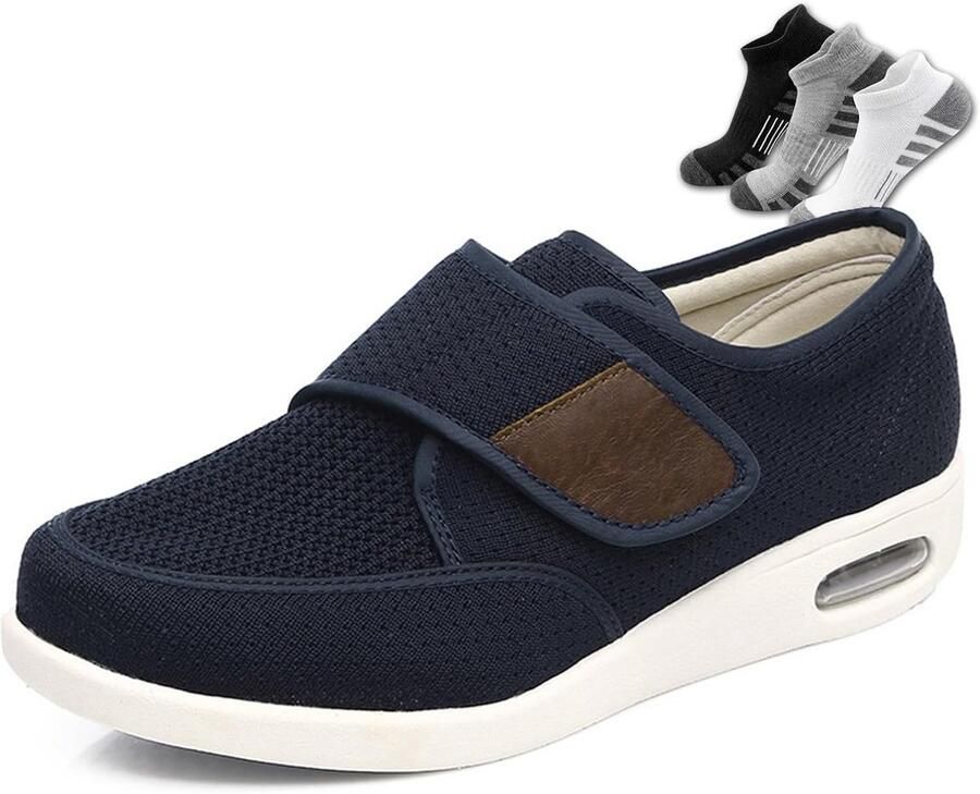 Comfortabele Verstelbare Diabetische Wandelschoenen voor nen en met Brede Voeten