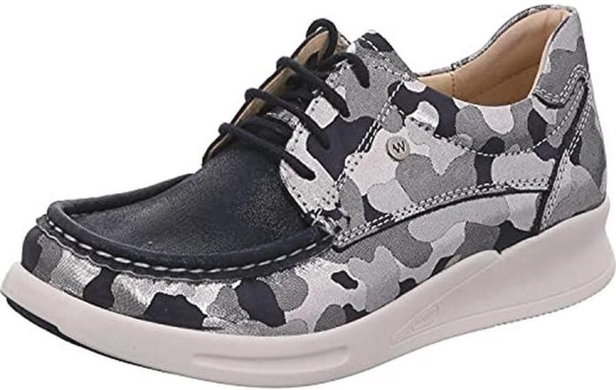 Comfortabele Veterschoenen voor Dames van Stretch en Nubuck