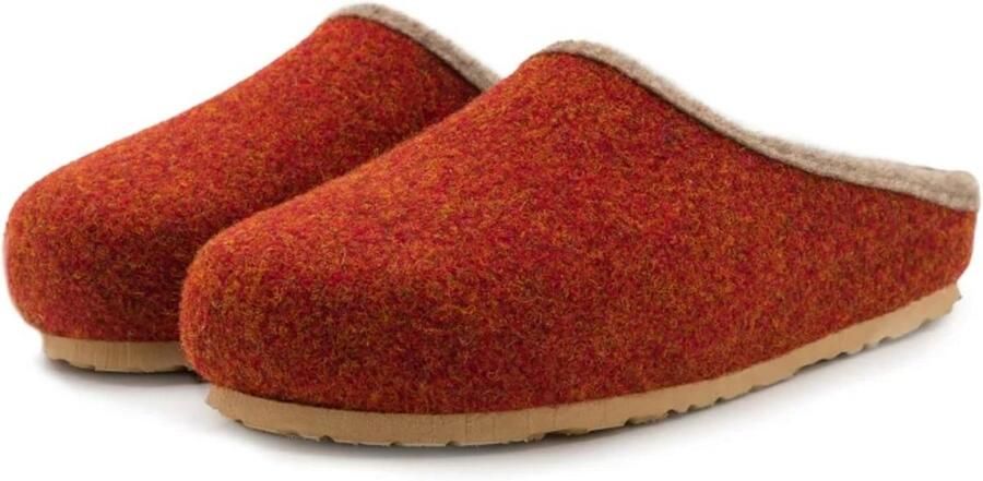 Comfortabele Vilt Pantoffels met Stevige Zool voor en