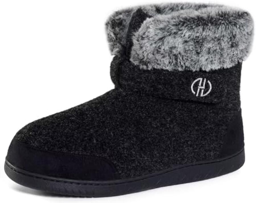 Comfortabele Vilten Huislaarzen voor en Hoge Pantoffels met Antislipzool