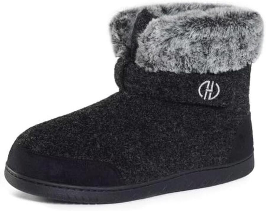 Comfortabele Vilten Huislaarzen voor en Hoge Pantoffels met Antislipzool