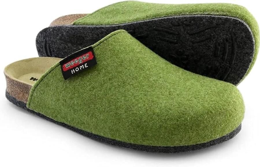 Merkloze Vilten Klompen met ABS Zool Comfortabele Pantoffels