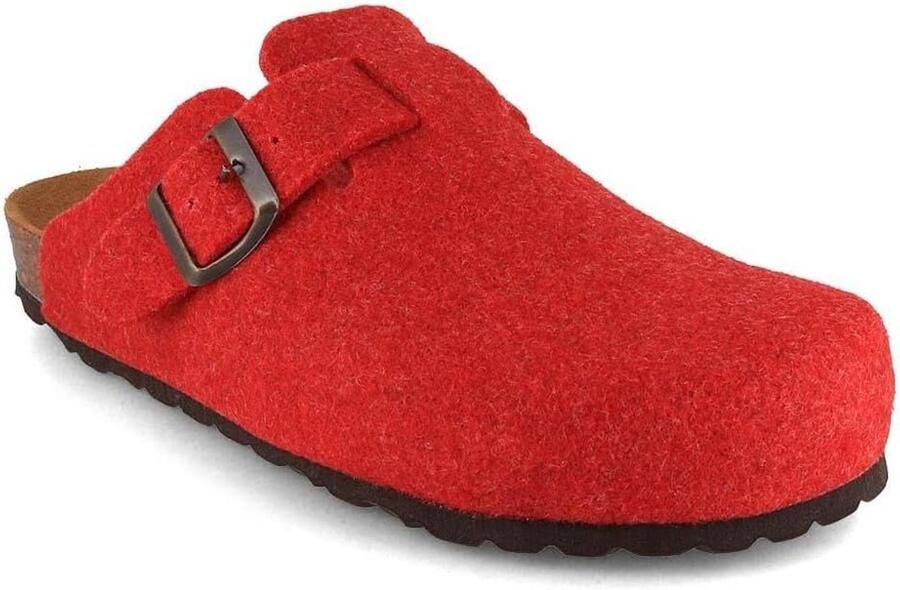 Comfortabele Vilten Pantoffels voor nen en Warme Huis- en Tuinschoenen met Gesp