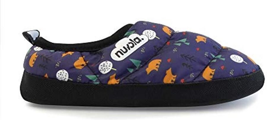 Comfortabele warm gedempte sloffen voor en in blauw