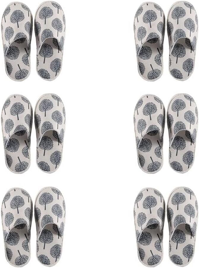 Comfortabele Wasbare Hotelpantoffels Grijs Antislip Gastenslippers Unisex