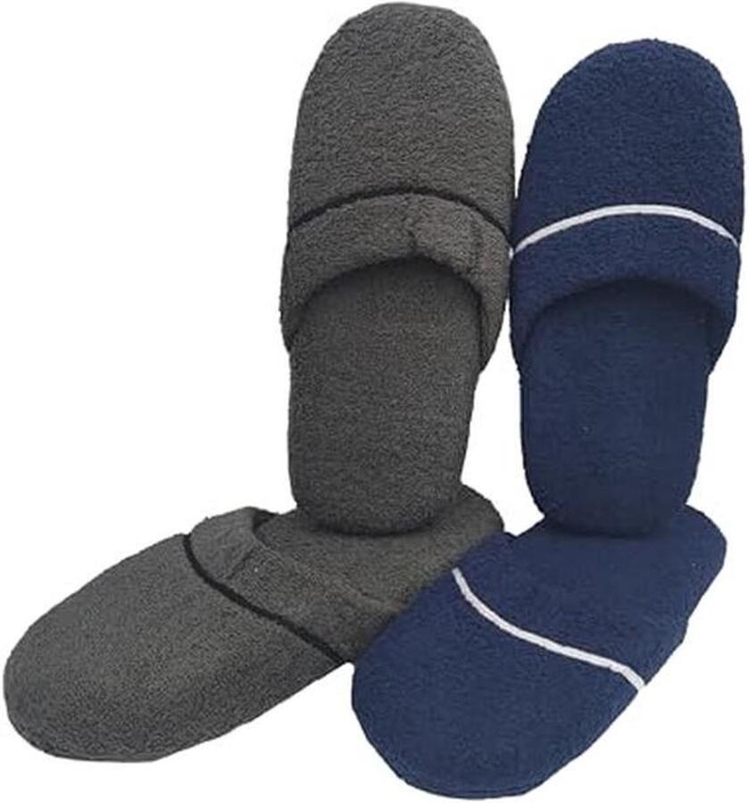 Comfortabele Wasbare Pantoffels voor Heren Badstof Gastenslippers )