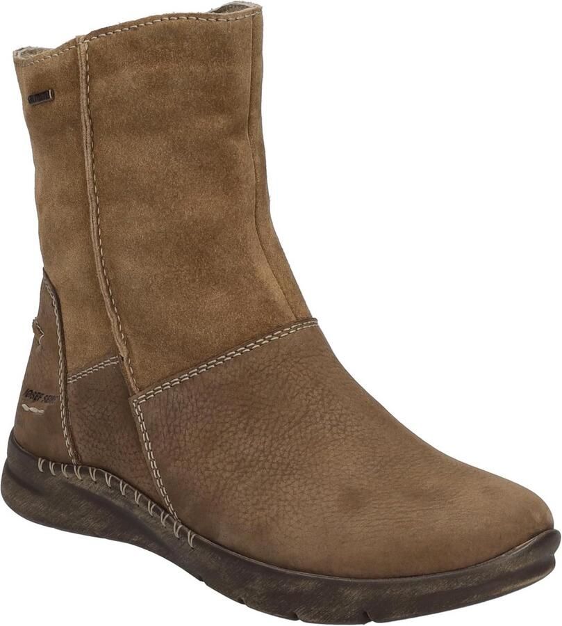 Comfortabele Waterafstotende Nubuck Leren Enkellaars Dames met Warme Voering