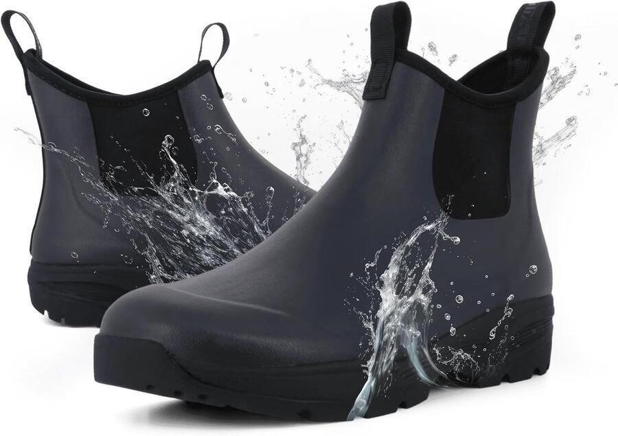 Comfortabele Waterdichte Korte Rubberlaarzen voor Heren Geschikt voor Werk en Tuin