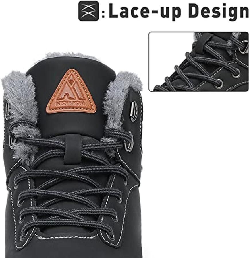 Comfortabele Waterdichte Winterlaarzen met Antislip Zolen en Warme Voering voor en