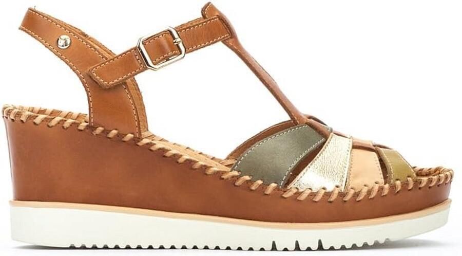Comfortabele Wedge Sandalen Leer voor Vrouwen