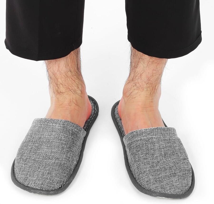Comfortabele Wegwerp Slippers voor Thuis en Hotel Unisex Spa Slippers voor Bruiloft en Reizen 20 Stuks Grijs
