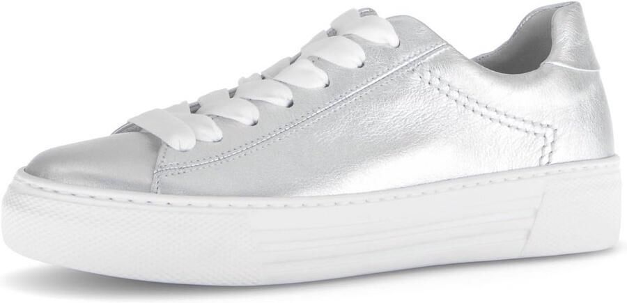 Comfortabele Witte Dames Sneaker van Leer Zomerschoen met Uitneembaar Voetbed