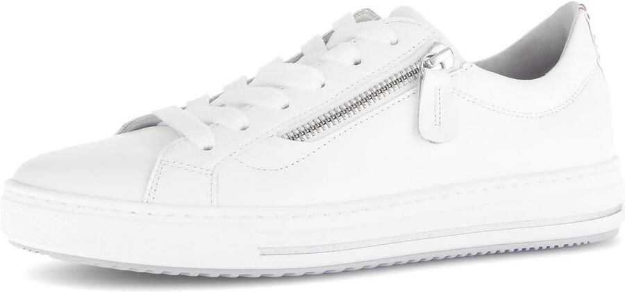 Comfortabele Witte Dames Sneakers van Leer met Uitneembaar Voetbed