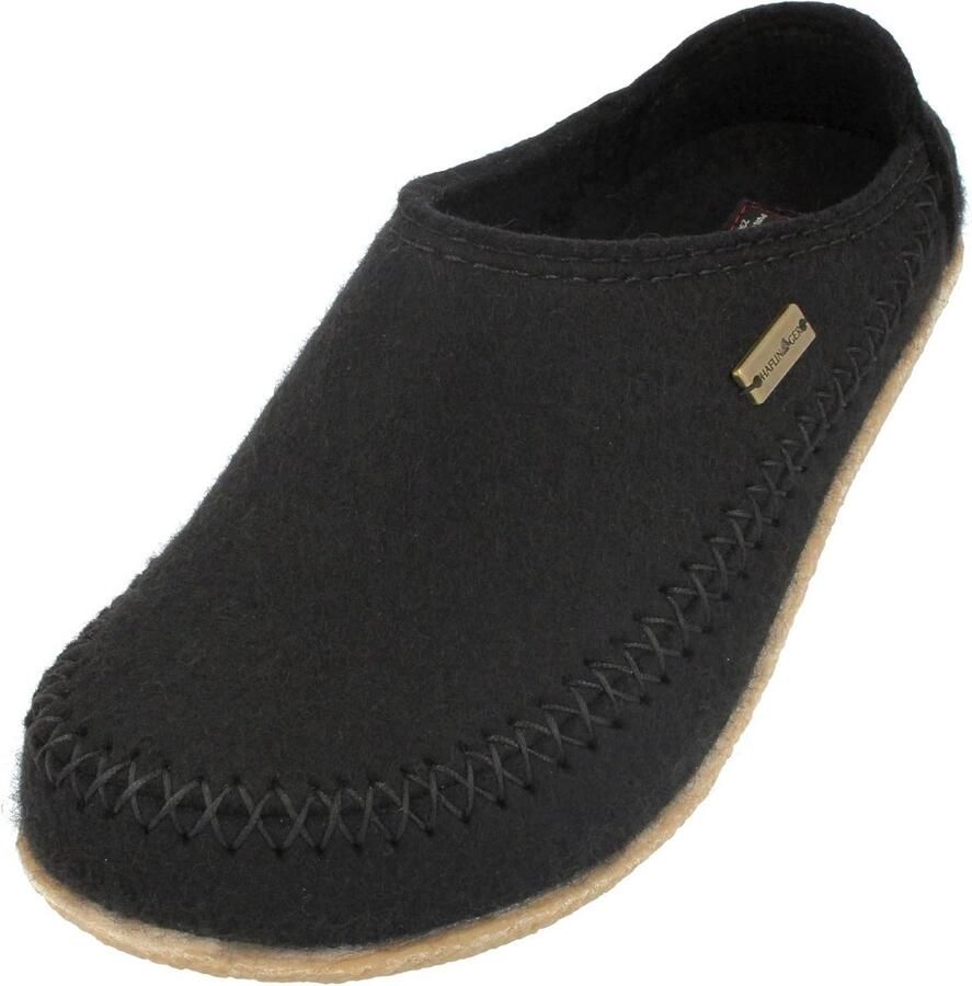 Comfortabele wollen pantoffels voor en met stevige zool