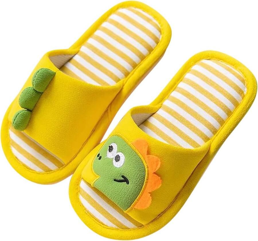 Comfortabele Zomer Pantoffels met Cartoon Patroon voor en Open Teen Sandalen