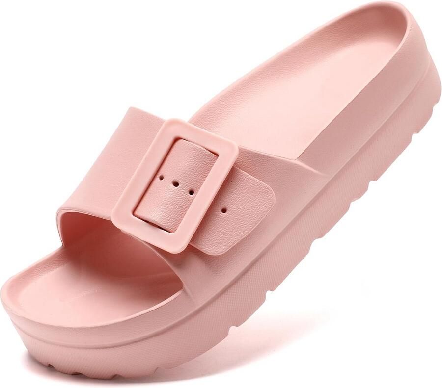 Comfortabele Zomer Sandalen Dames Orthopedisch Platte Slippers met Dikke Zool en Verstelbare Gesp