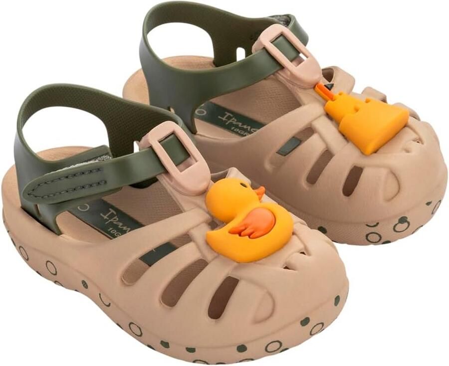 Babysandalen en met Eendjes en Flamingo's Flexibele Zomersandalen met Klittenband