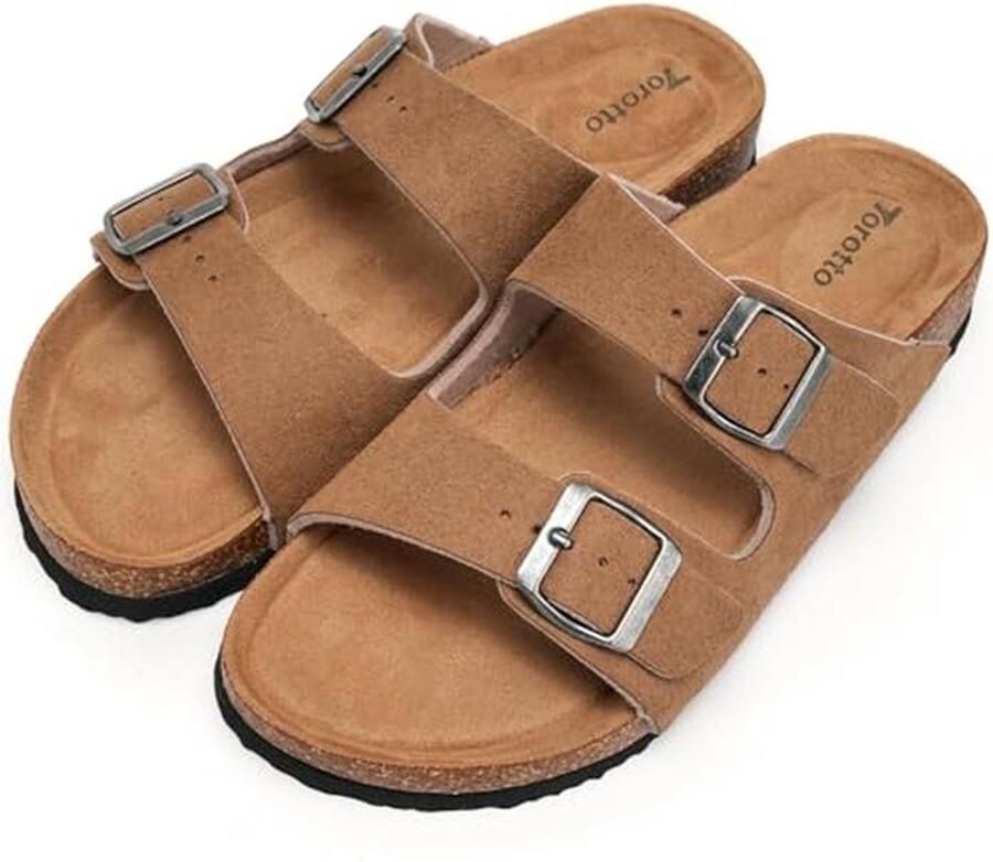 Comfortabele Zomersandalen voor Heren Antislip Lichtgewicht Verstelbare Gesp Kaki