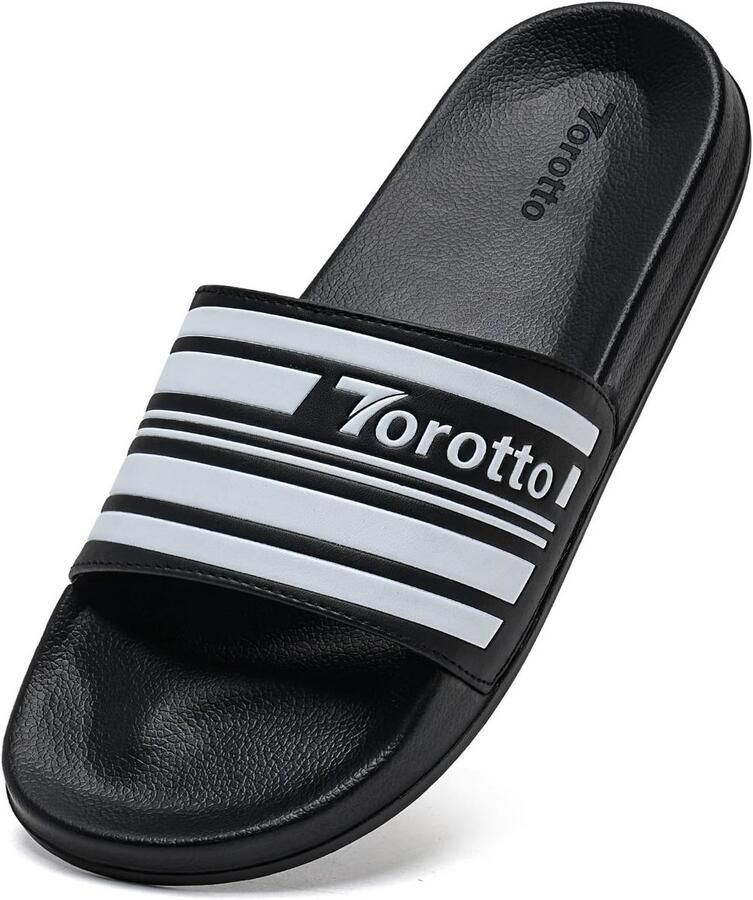 Comfortabele Zwarte Badslippers voor Heren Zomerslippers