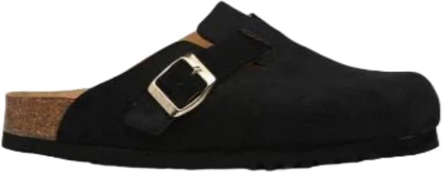 Comfortabele Zwarte Dames Sandalen met Suède-look