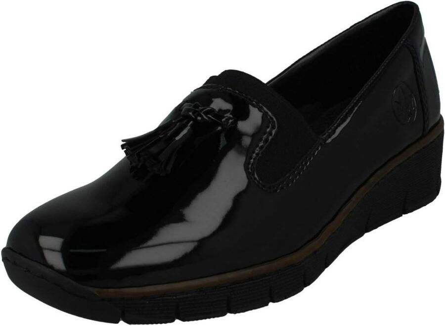 Comfortabele Zwarte Damesschoenen Moccasin Instappers