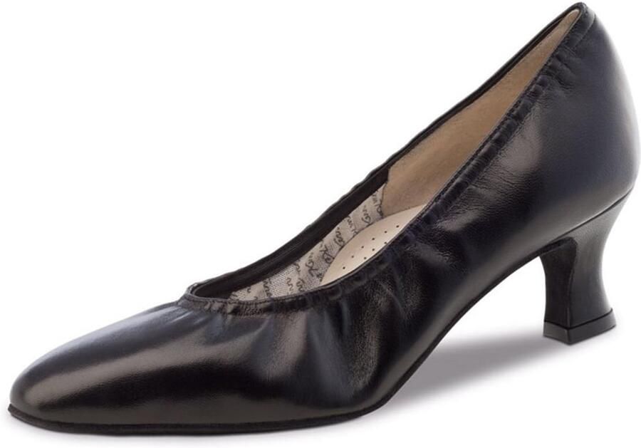 Comfortabele Zwarte Dansschoenen voor Dames met Suède Zool en Hak