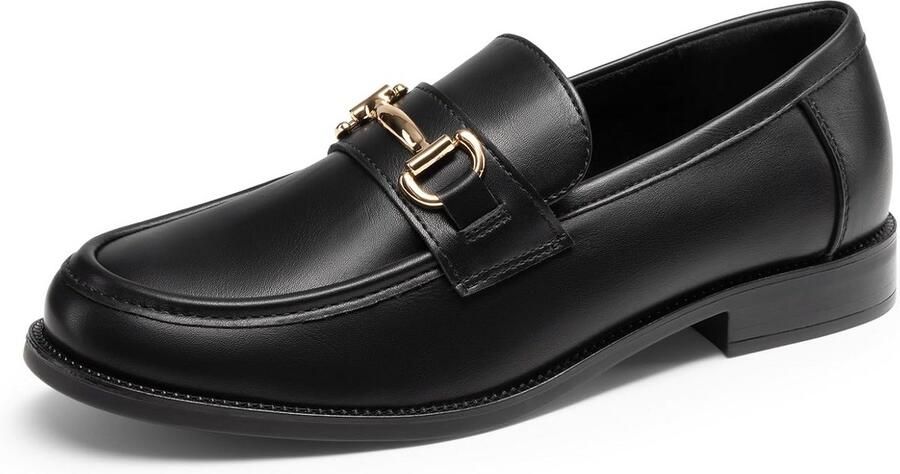 Comfortabele Zwarte Instappers voor Dames Slimme Casual Mokassins Platte Zolen