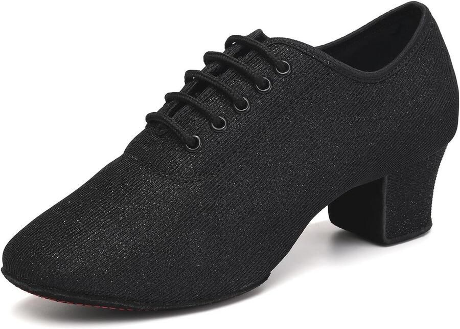 Comfortabele Zwarte Latin Dansschoenen voor Vrouwen Ideaal voor Salsa en Ballroom