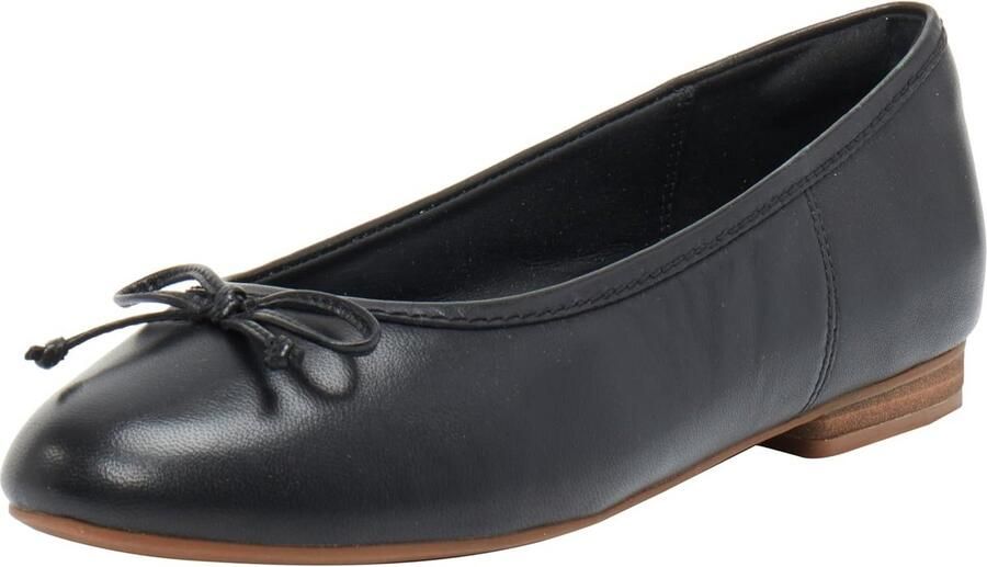 Comfortabele Zwarte Leren Platte Schoenen voor Dames met Vierkante Neus