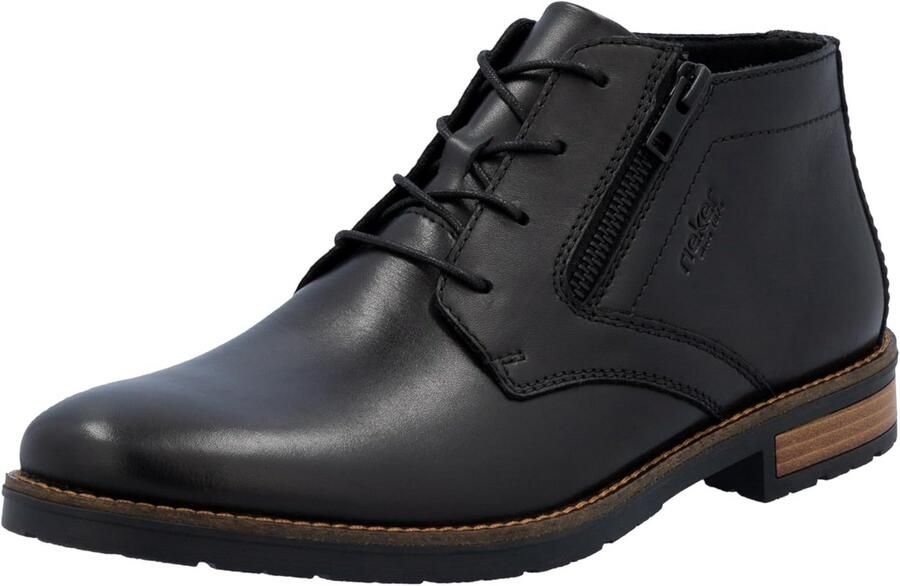 Comfortabele Zwarte Veterlaarzen voor Heren Stevige Herfst-Winter Collectie