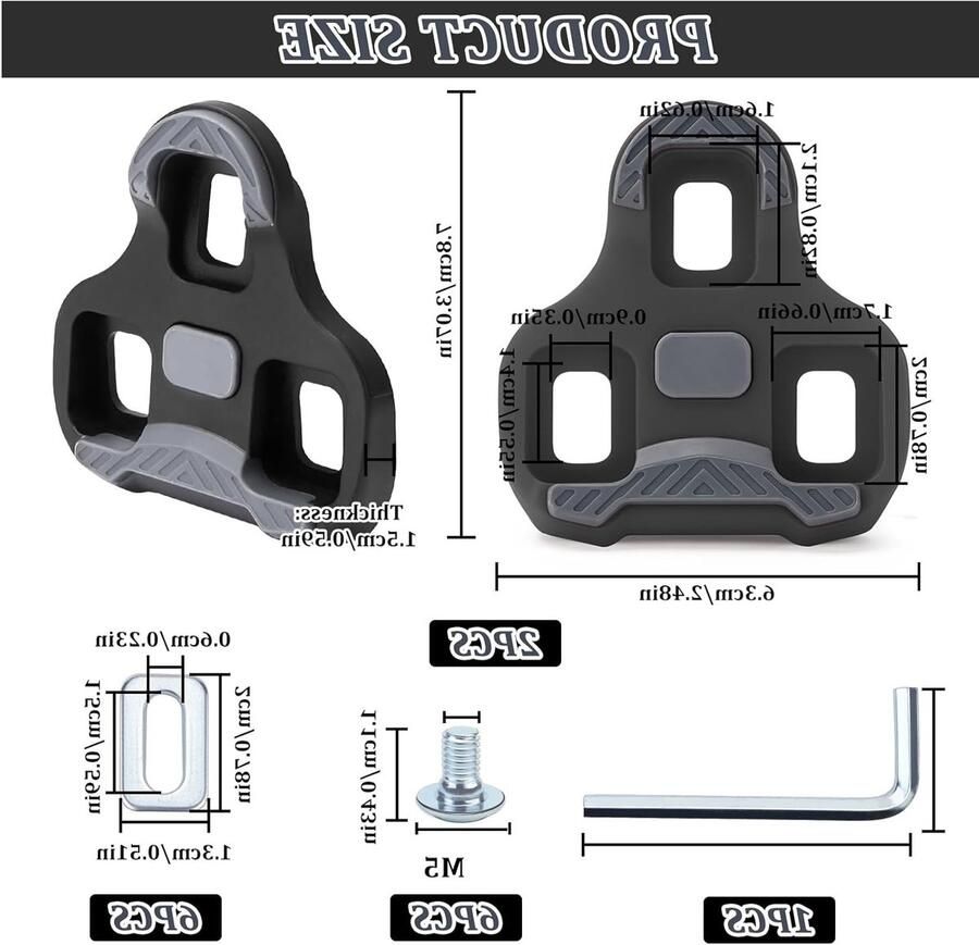 Compatibele 3-Hole Grip Blade 2 Max Carbon Classic Cleats voor Fietspedalen Stevige Schoenplaten Set voor Racefietsen en MTB Fietsaccessoires voor Optimale Grip en Prestaties