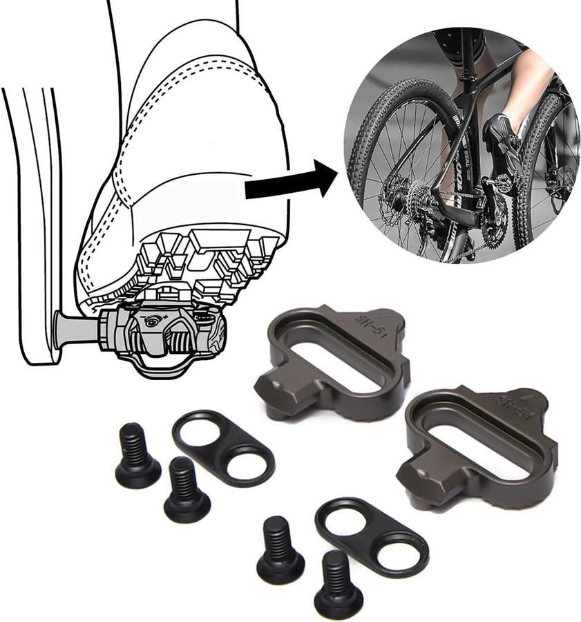 Compatibele Cleats voor Shi o SPD SM-SH51 Geschikt voor MTB en Wegfietsen Ideaal voor Binnen en Buiten Unisex Fietsschoenen
