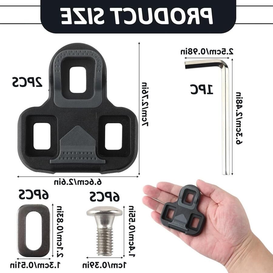 Compatibele Fietsschoenen met KEO Cleats voor Binnen- en Buitensport Antislip TPU en Montagekit voor Race- en Mountainbikes