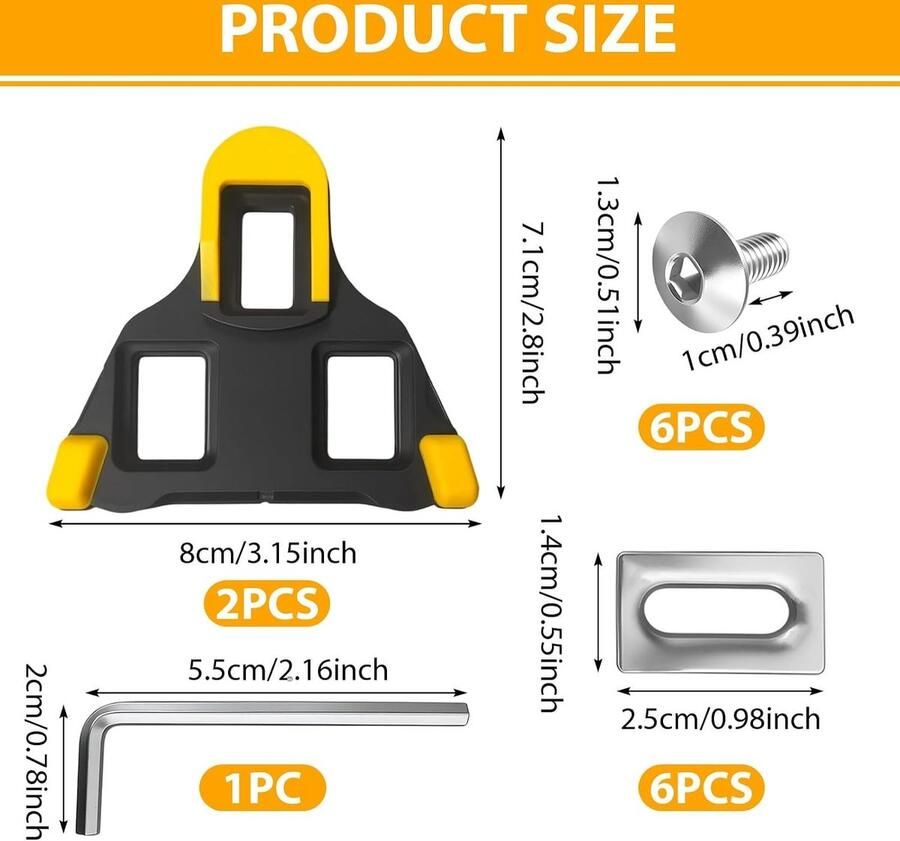 Compatibele fietsschoenenplaat voor SPD SL Cleats Shimano SH10 SH11 SH12 0° instelbaar hoogwaardige klikpedalen voor racefietsen