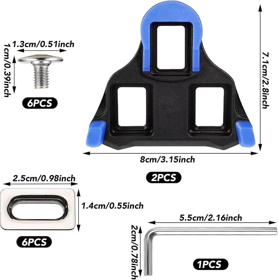 Compatibele racefietswiggen voor Shimano SPD SL SM-H10 SM-H11 SM-H12 pedalen antislip spikes voor MTB en spinning superlicht en universeel voor fietsschoenen