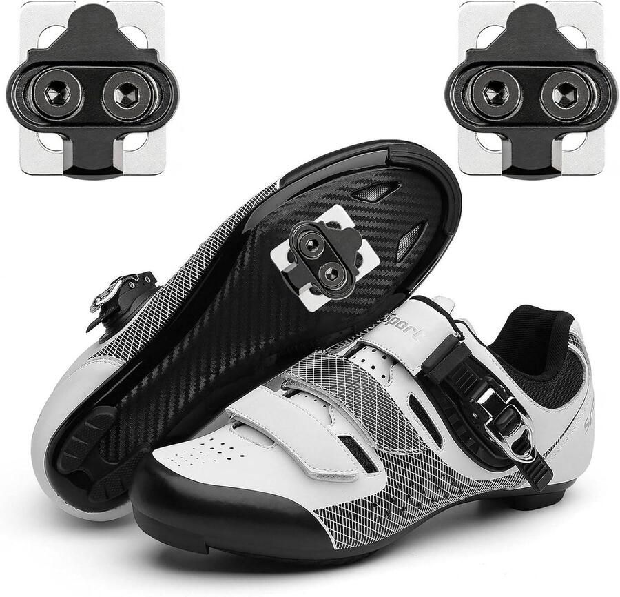 Compatibele SPD Cleats voor Shimano Antislip Cleat-Platen van CrMo Staal 12° Float Inclusief Schroeven en Ringen voor MTB en Indoor Fietsen