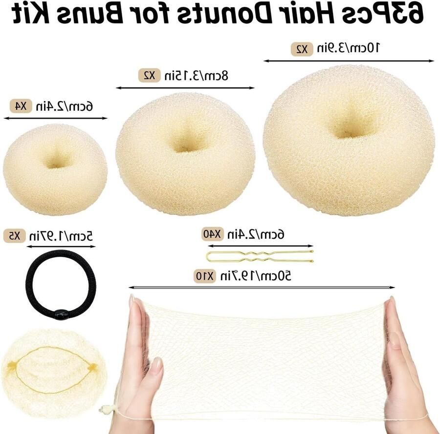 Complete Haarbun Set met 63 Onderdelen Inclusief Haarpins en Elastische Bands voor Vrouwen en Kinderen Perfect voor Ballet en Dansactiviteiten