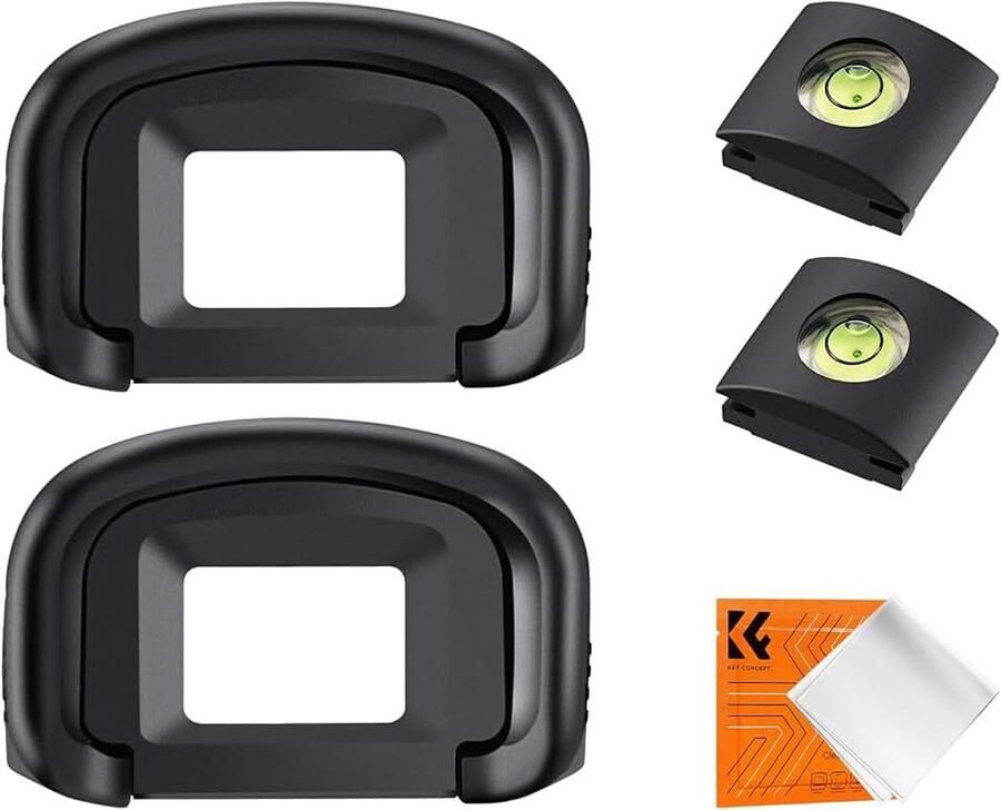 Concept Zachte Siliconen Oogschelp Oculair Zoeker voor 5DM4 5DM3 5DS R 5DS 7D 7DM2 1DX 1DXM2 1DXM3 1DSM3 1DM4 1DM3 Camera's Vervangt EOS EG Oogschelp (2 stuks) met Hot Shoe Cover