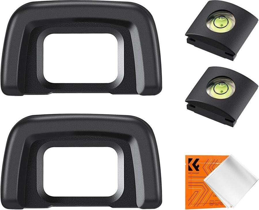 Concept Zachte siliconen oogschelp oculair zoeker voor D5000 D5100 D3000 D3100 camera's vervangt Nikon DK-25 oogschelp (2 stuks) met Hot Shoe Cover