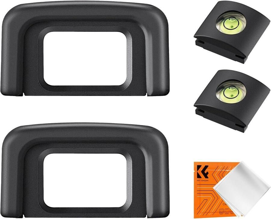 Concept Zachte siliconen oogschelp oculair zoeker voor D5600 D5500 D5300 D5200 D5100 D5000 D3500 D3400 D3300 camera's vervangt Nikon DK-25 oogschelp (2 stuks) met flitsschoen afdekking